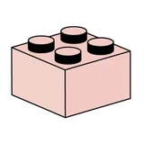 LEGO® Bulk Bricks 2x2 Sand Red Bricks 10004 (1/1)