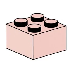 2x2 Sand Red Bricks 10004