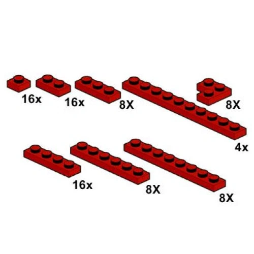 LEGO® Bulk Bricks Red Plates 10062 (1/1) LEGO® Bulk Bricks Red Plates 10062 (1/1)
