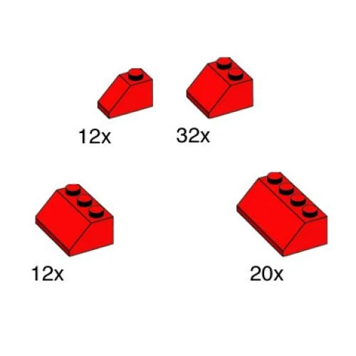 LEGO® Bulk Bricks Red Roof Tiles 10163 (1/1) LEGO® Bulk Bricks Red Roof Tiles 10163 (1/1)