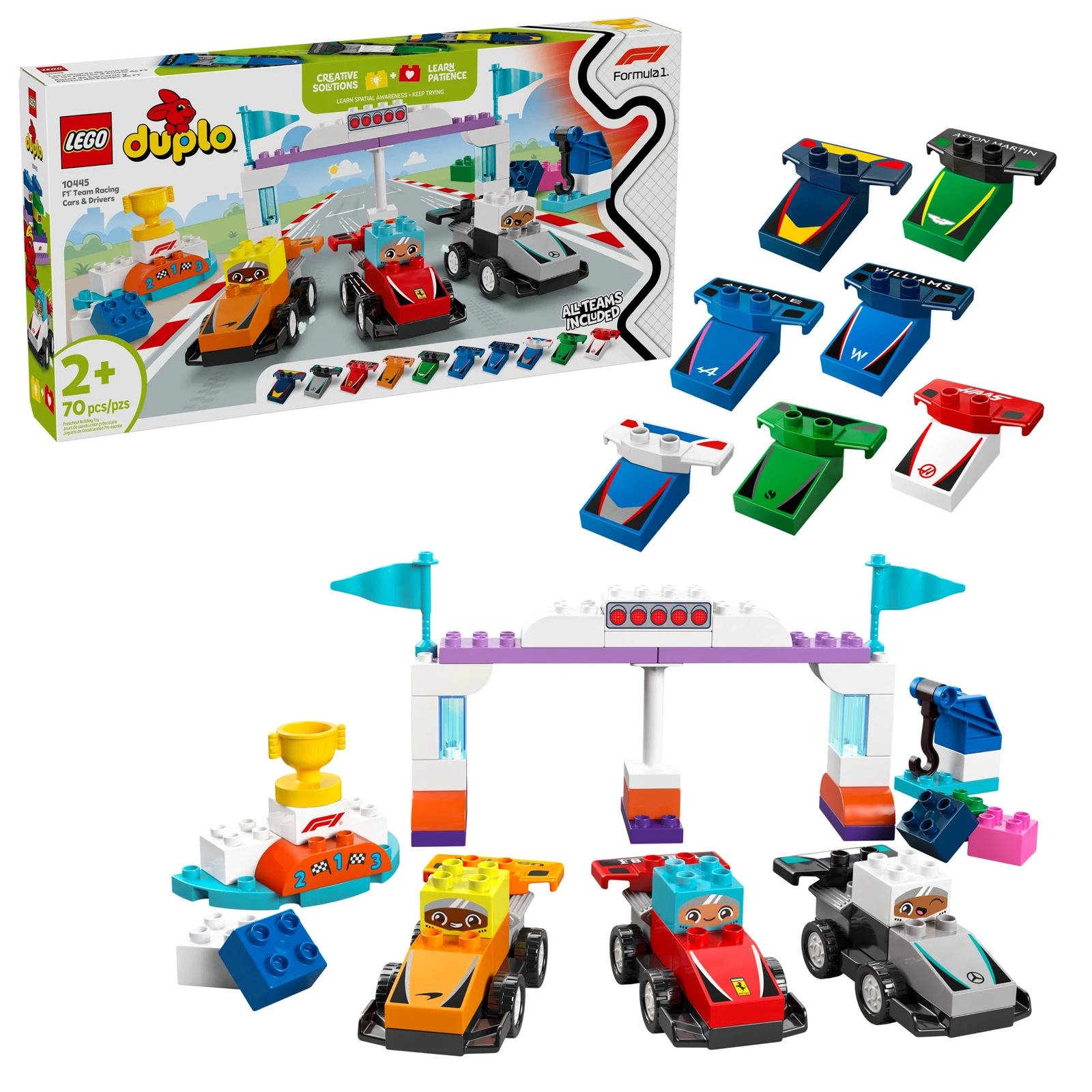 LEGO® DUPLO® F1 Team Rennautos mit Rennfahrern 10445 (1/11) LEGO® DUPLO® F1 Team Rennautos mit Rennfahrern 10445 (1/11)