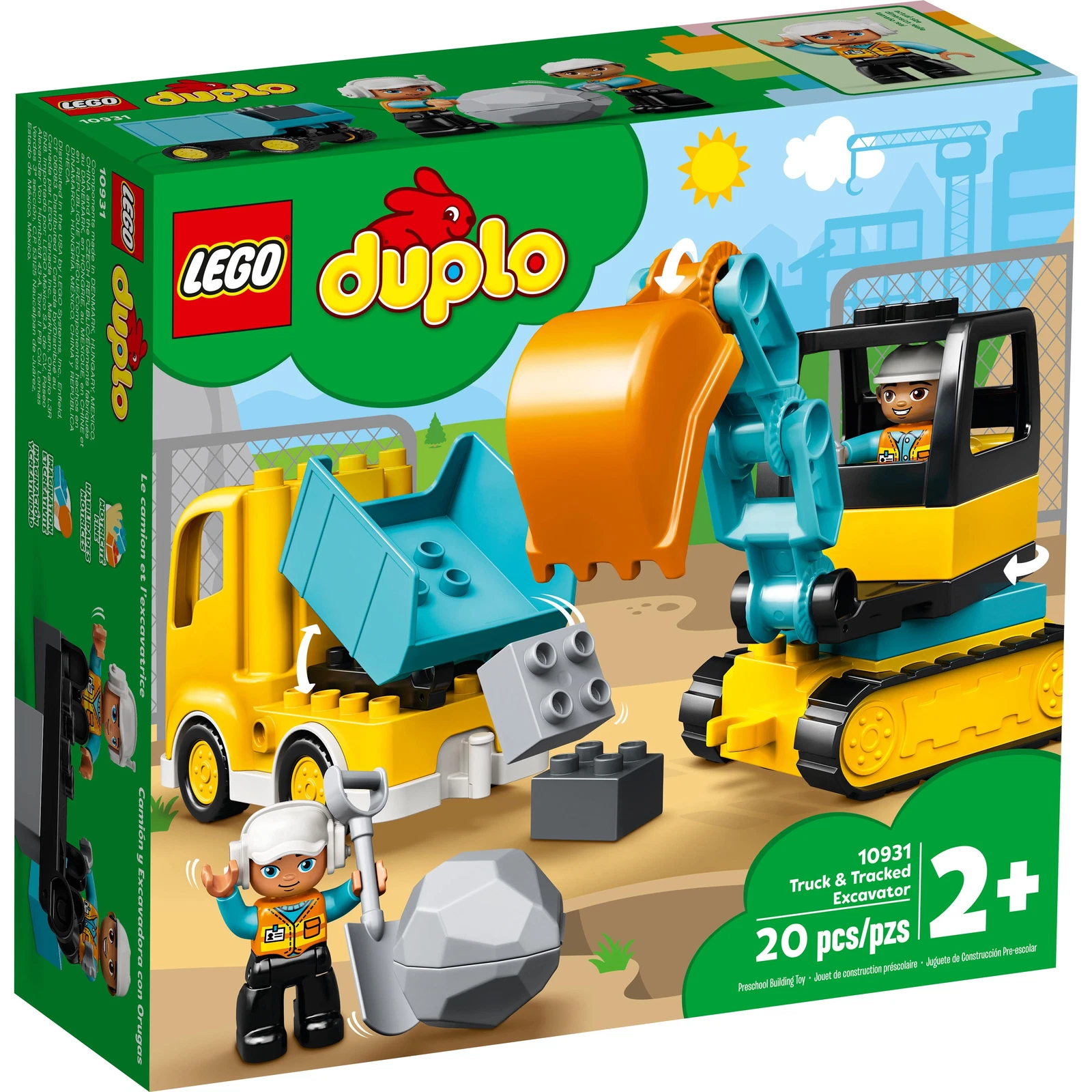 LEGO® DUPLO® Truck & Graafmachine met rupsbanden 10931 (1/10) LEGO® DUPLO® Truck & Graafmachine met rupsbanden 10931 (1/10)