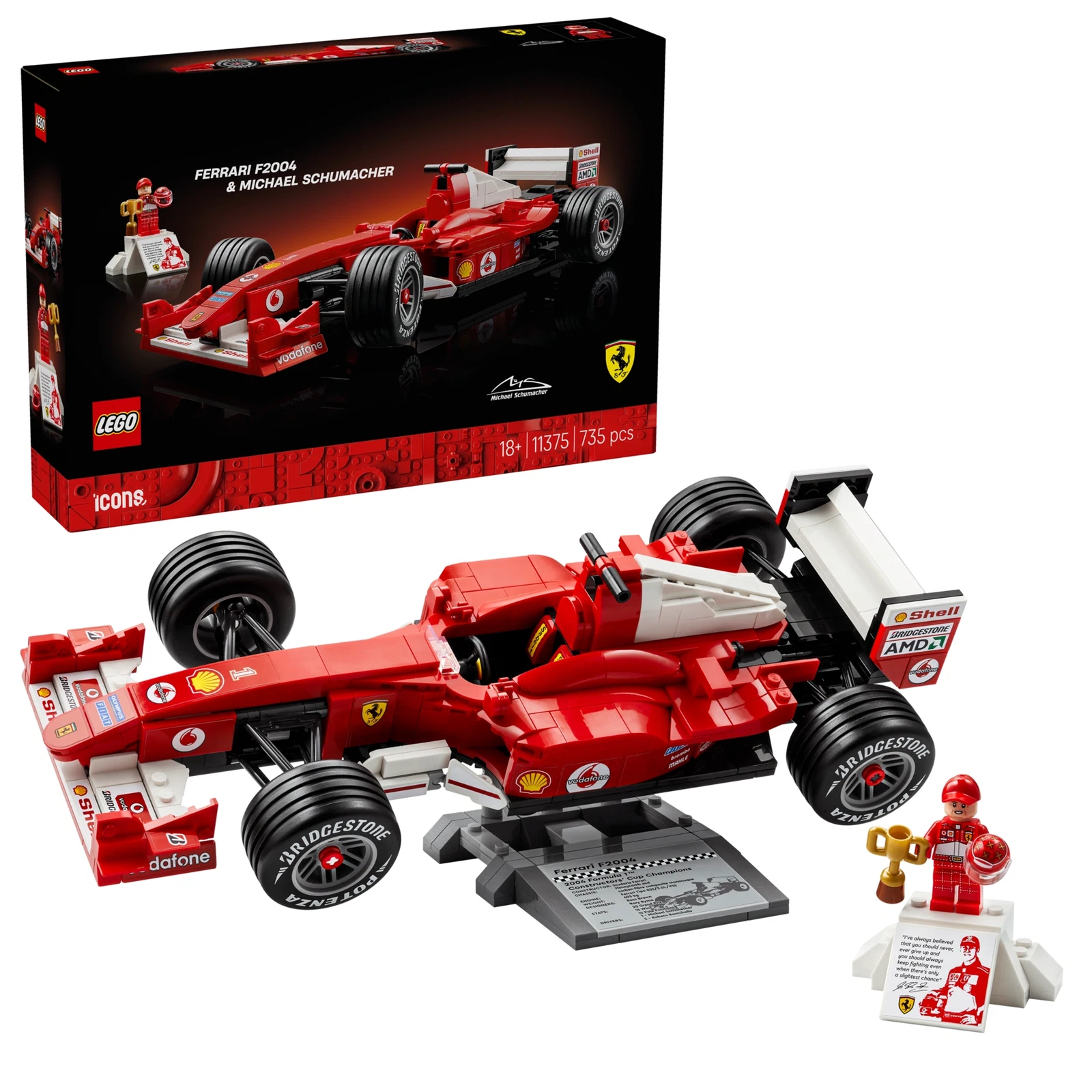 LEGO® Icons Ferrari F2004 & Michael Schumacher 11375 (1/37) LEGO® Icons Ferrari F2004 & Michael Schumacher 11375 (1/37)