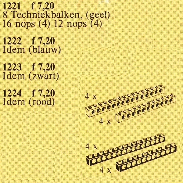 LEGO® Service Packs Yellow beams 1221 (1/1) LEGO® Service Packs Yellow beams 1221 (1/1)
