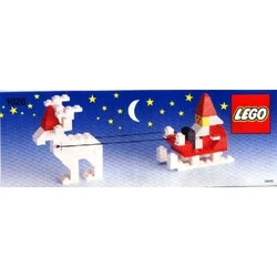 Santa with Reindeer and Sleigh 1628