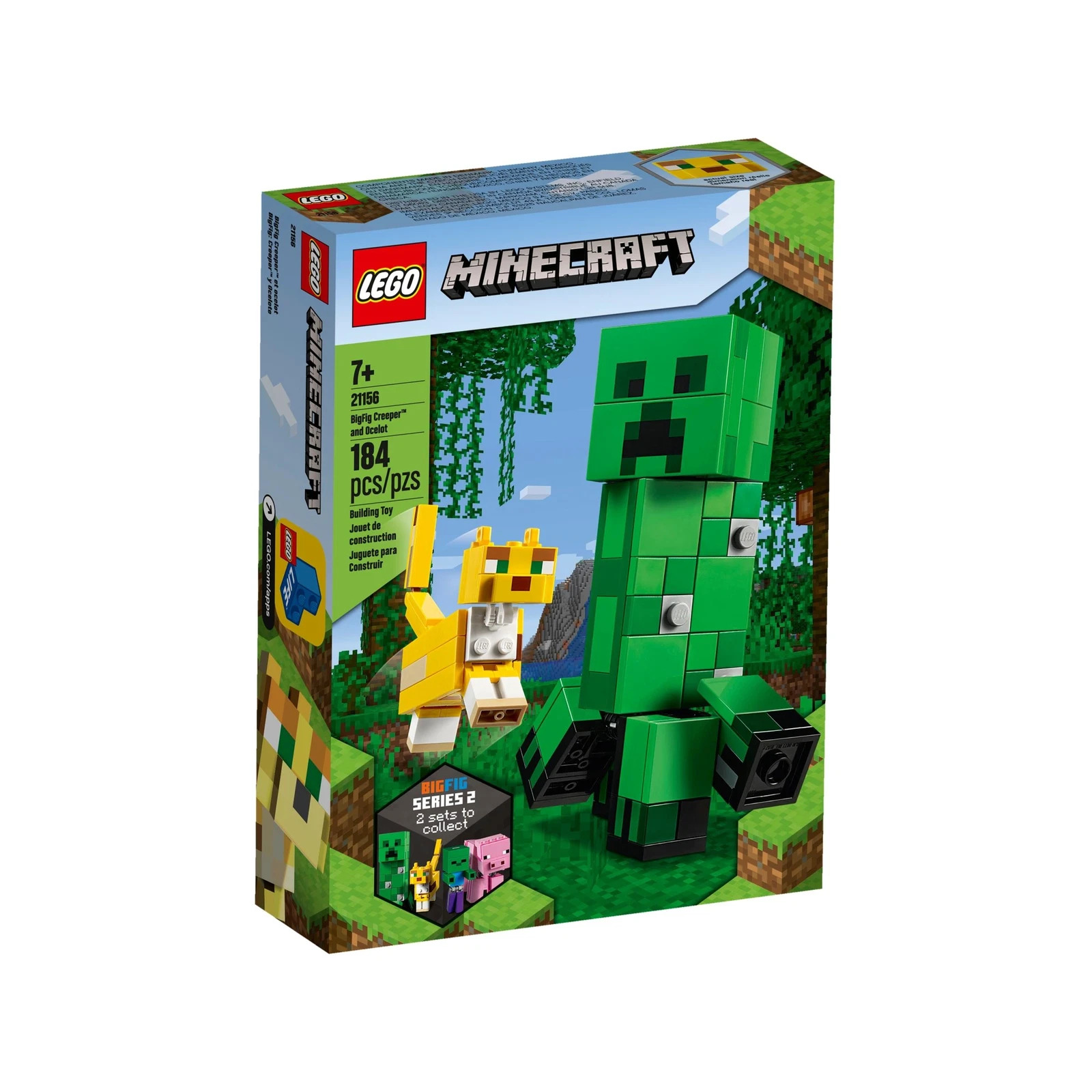 LEGO® Minecraft® BigFig Creeper en Ocelot 21156 (1/8) LEGO® Minecraft® BigFig Creeper en Ocelot 21156 (1/8)