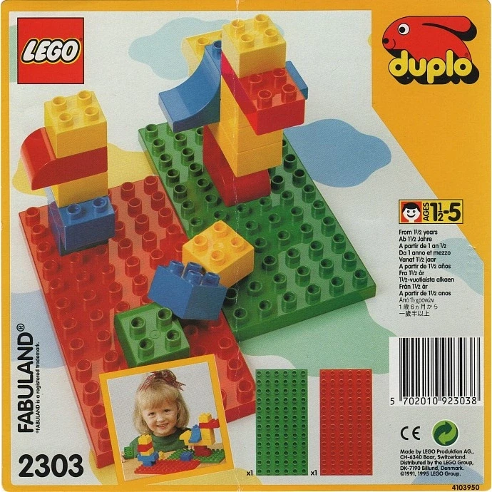 LEGO® DUPLO Red and Green Building Plates 2303 (1/1) LEGO® DUPLO Red and Green Building Plates 2303 (1/1)