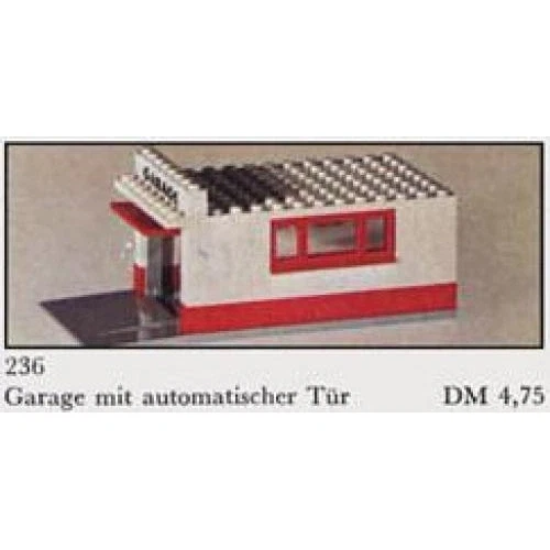 LEGO® System Garage with Automatic Door (Gray base and door frame) 236 (1/1) LEGO® System Garage with Automatic Door (Gray base and door frame) 236 (1/1)