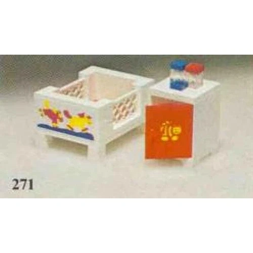 LEGO® Homemaker Baby's Cot and Cabinet 271 (1/1) LEGO® Homemaker Baby's Cot and Cabinet 271 (1/1)
