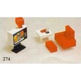 LEGO® Homemaker Colour TV and chair 274 (1/1)