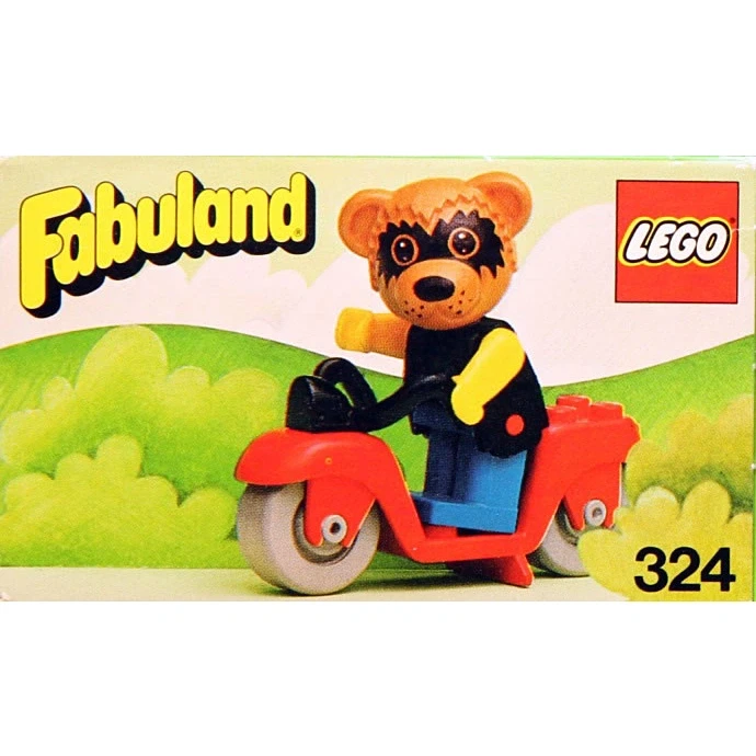 LEGO® Fabuland Ricky Racoon on his Scooter 324 (1/1) LEGO® Fabuland Ricky Racoon on his Scooter 324 (1/1)