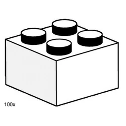 2x2 White Bricks 3455