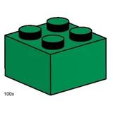 LEGO® Bulk Bricks 2x2 Dark Green Bricks 3456 (1/1)