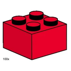 2x2 Red Bricks 3457