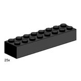 LEGO® Bulk Bricks 2x8 Black Bricks 3463 (1/1)