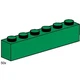 1x6 Dark Green Bricks 3476 thumbnail-0