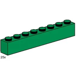 1x8 Dark Green Bricks 3481