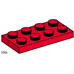 2x4 Red Plates 3485