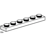 LEGO® Bulk Bricks 1x6 White Plates 3487 (1/1)