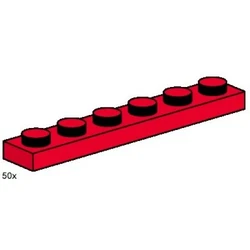 1x6 Red Plates 3488