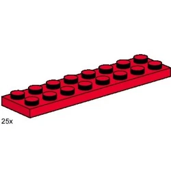 2x8 Red Plates 3491