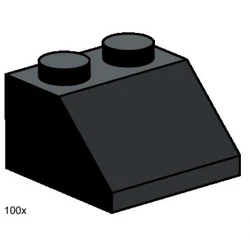 2x2 Roof Tiles Steep Sloped Black 3495