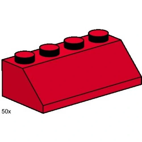 LEGO® Bulk Bricks 2x4 Roof Tiles Steep Sloped Red 3498 (1/1) LEGO® Bulk Bricks 2x4 Roof Tiles Steep Sloped Red 3498 (1/1)