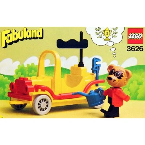 LEGO® Fabuland Roger Racoon and his Sports Car 3626 (1/1) LEGO® Fabuland Roger Racoon and his Sports Car 3626 (1/1)
