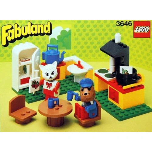 LEGO® Fabuland Catherine Cat in her Kitchen 3646 (1/1) LEGO® Fabuland Catherine Cat in her Kitchen 3646 (1/1)
