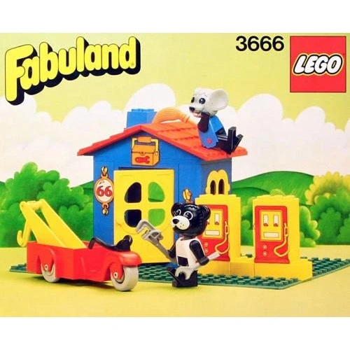 LEGO® Fabuland Billy Bear and Mortimer Mouse's Service Station 3666 (1/1) LEGO® Fabuland Billy Bear and Mortimer Mouse's Service Station 3666 (1/1)