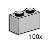 LEGO® Bulk Bricks 1x2 Light Grey Bricks 3725 (1/1)