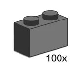LEGO® Bulk Bricks 1x2 Dark Grey Bricks 3726 (1/1)