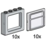 LEGO® Bulk Bricks Grey Train Windows with Panes 3733 (1/1)
