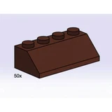 LEGO® Bulk Bricks 2x4 Roof Tiles Steep Sloped Brown 3755 (1/1)