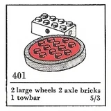 LEGO® System Large Wheels with Axles (The Building Toy) 401 (1/1) LEGO® System Large Wheels with Axles (The Building Toy) 401 (1/1)