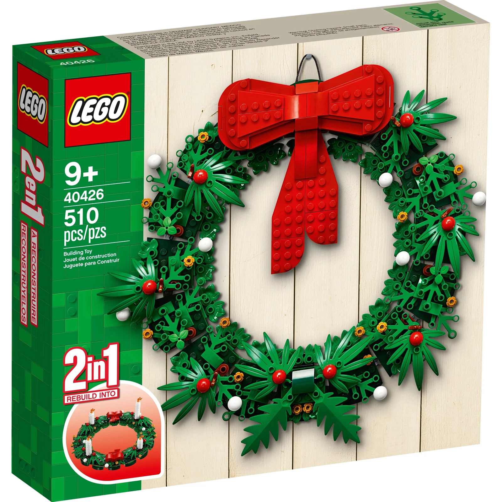 LEGO® Saisonnier Couronne de Noël 2-en-1 40426 (1/10) LEGO® Saisonnier Couronne de Noël 2-en-1 40426 (1/10)
