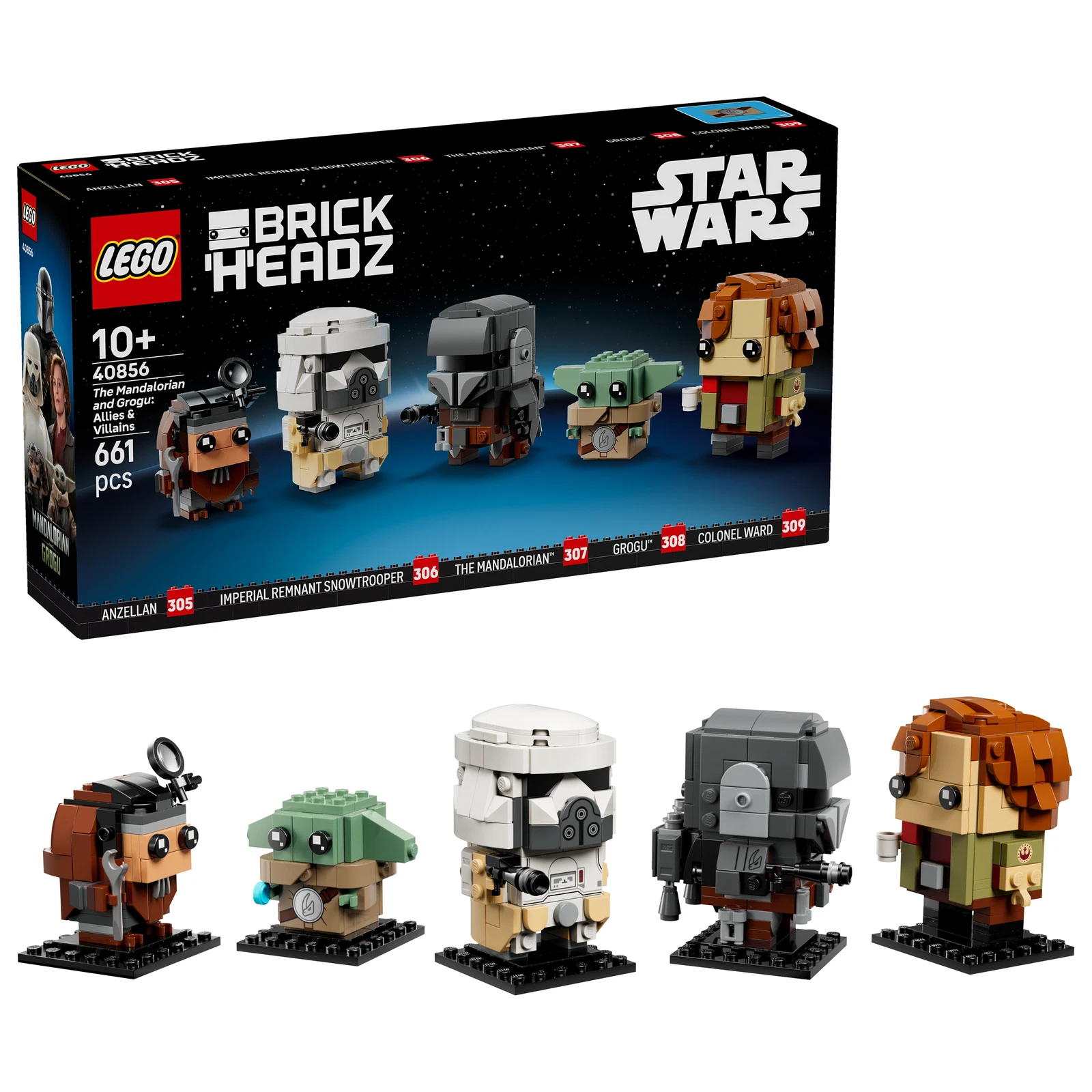 LEGO® BrickHeadz De Mandalorian en Grogu: bondgenoten en schurken 40856 (1/9) LEGO® BrickHeadz De Mandalorian en Grogu: bondgenoten en schurken 40856 (1/9)