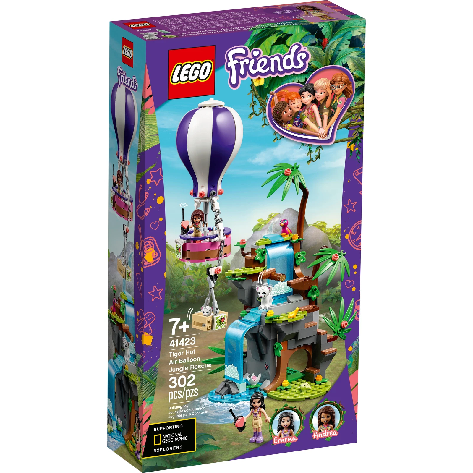LEGO® Friends Tiger Hot Air Balloon Jungle Rescue 41423 (1/12) LEGO® Friends Tiger Hot Air Balloon Jungle Rescue 41423 (1/12)