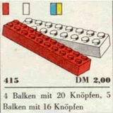 LEGO® System 5 Sixteens and 4 Twenties (System) 415 (1/1)