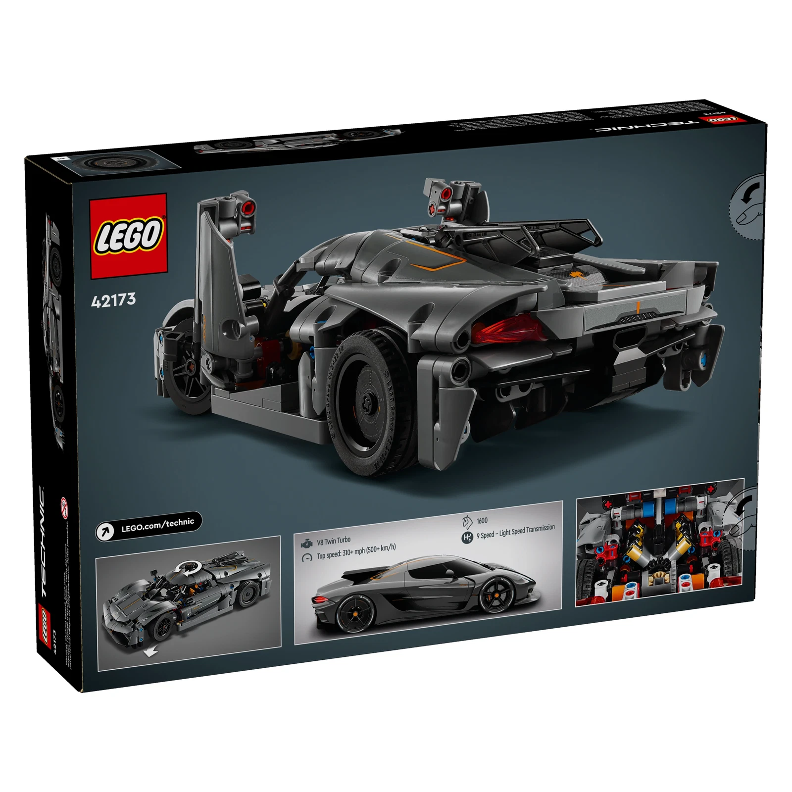 LEGO® Koenigsegg Jesko Absolut Grey Hypercar 42173 | 🇺🇸 Price