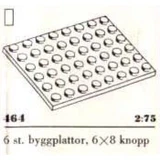 LEGO® System 6 x 8 Plates, White 464 (1/1) LEGO® System 6 x 8 Plates, White 464 (1/1)