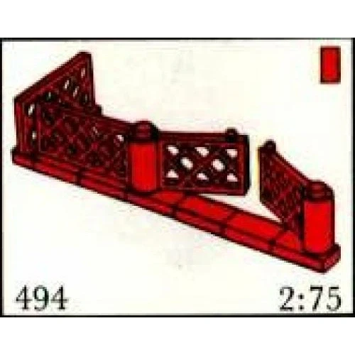 LEGO® System Gates and Fence, Red (System) 494 (1/1) LEGO® System Gates and Fence, Red (System) 494 (1/1)