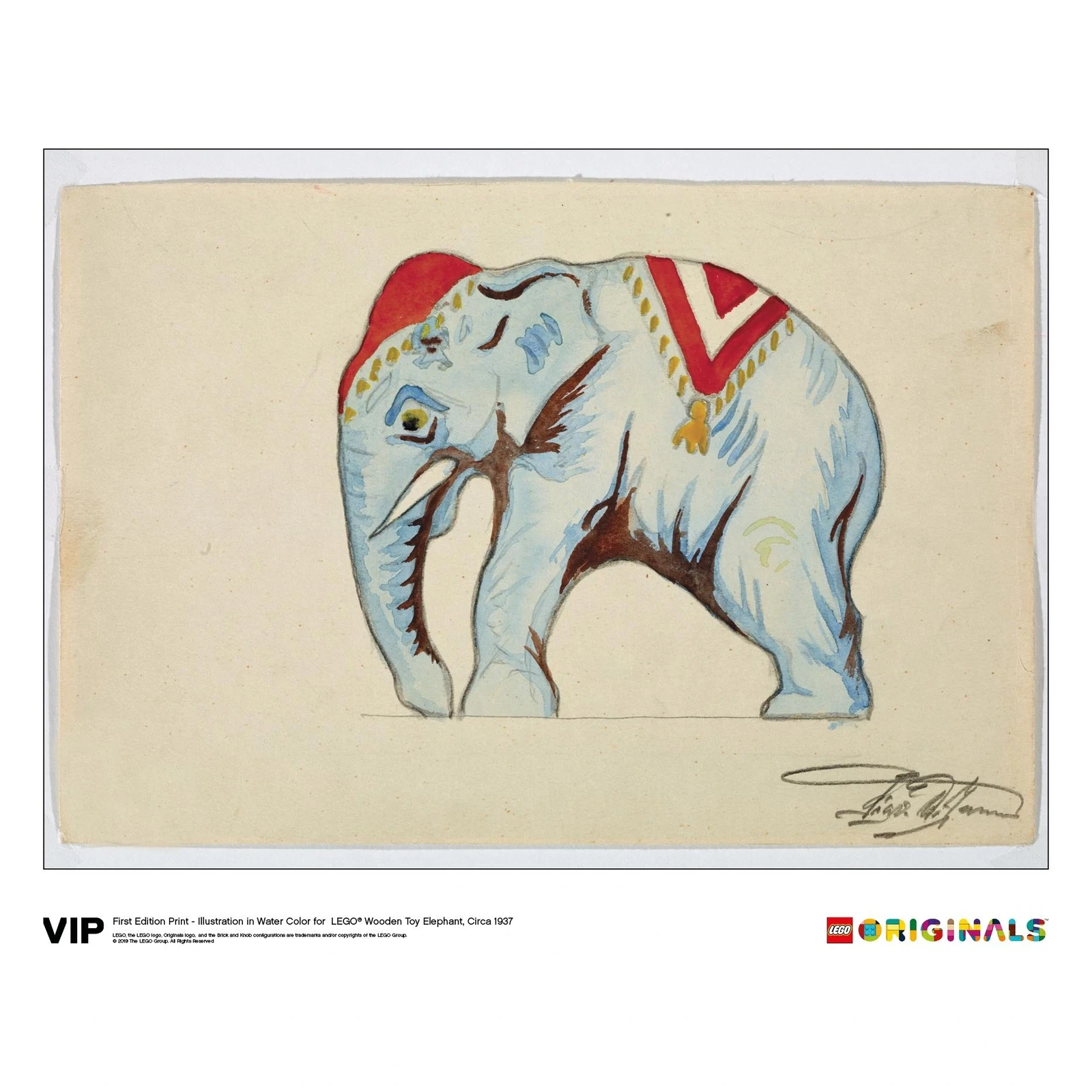 LEGO® Gear Illustration Wooden Toy Elephant 5005997 (1/1) LEGO® Gear Illustration Wooden Toy Elephant 5005997 (1/1)