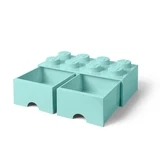 LEGO® Gear Opbergsteen met 8 noppen en 2 lades – zeeblauw 5006182 (1/6)