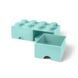 LEGO® Gear Opbergsteen met 8 noppen en 2 lades – zeeblauw 5006182 (4/6)