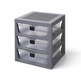 LEGO® Gear 3 Drawer Storage Rack Gray 5006608 (2/3) LEGO® Gear 3 Drawer Storage Rack Gray 5006608 (2/3)