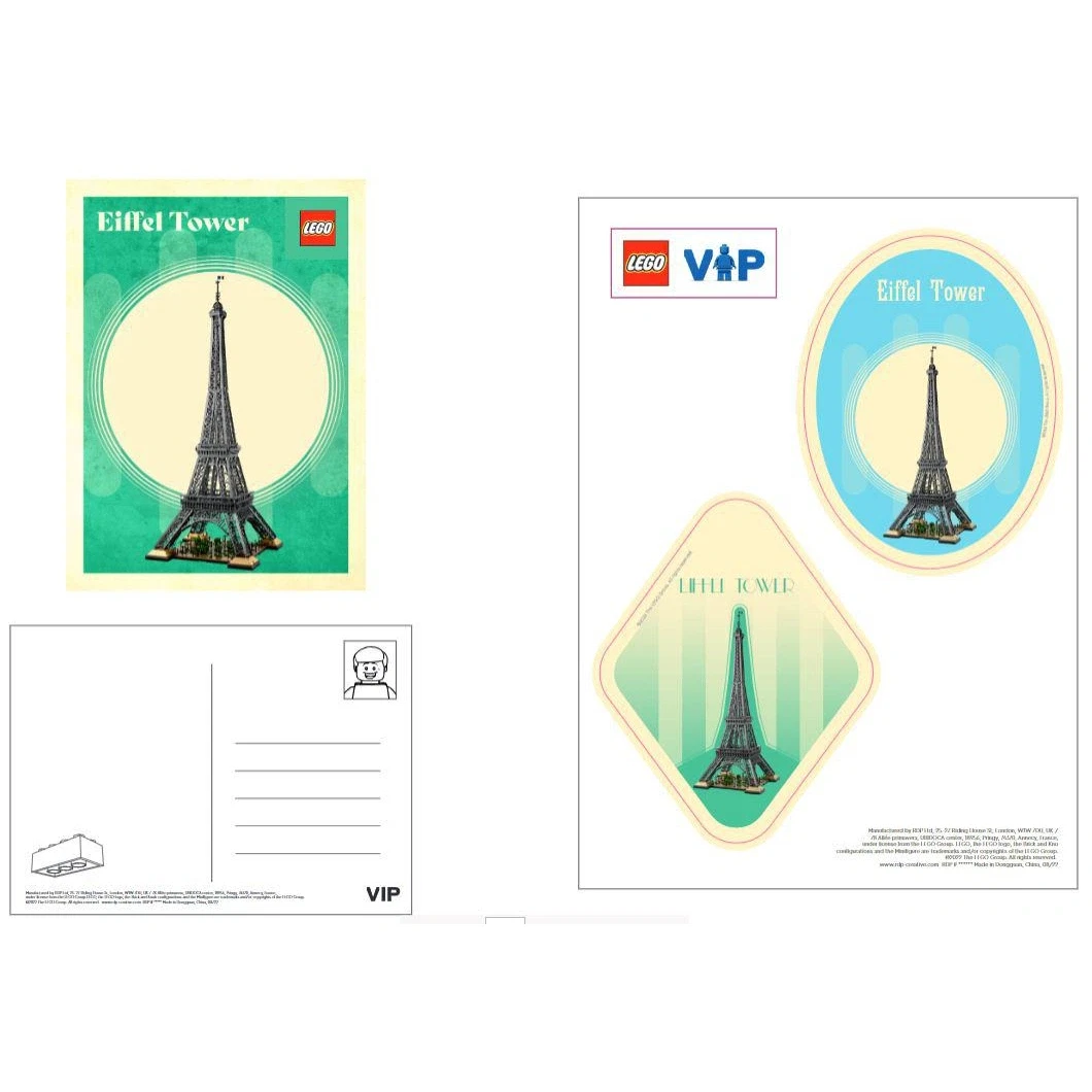 LEGO® Gear Eiffelturm Postkarte und Sticker Set 5007716 (1/1) LEGO® Gear Eiffelturm Postkarte und Sticker Set 5007716 (1/1)