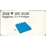 LEGO® Service Packs Duplo Plate 4 x 4 Blue 5028 (1/1)