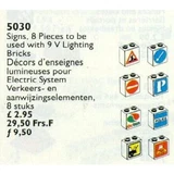 LEGO® Service Packs Signs for Use with Lighting Bricks 9V 5030 (1/1) LEGO® Service Packs Signs for Use with Lighting Bricks 9V 5030 (1/1)