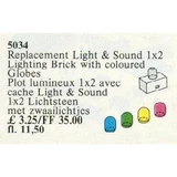 LEGO® Service Packs Light and Sound 1 x 2 Lighting Brick and 4 Colour Globes 5034 (1/1) LEGO® Service Packs Light and Sound 1 x 2 Lighting Brick and 4 Colour Globes 5034 (1/1)